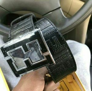 Tripple black fendi belt